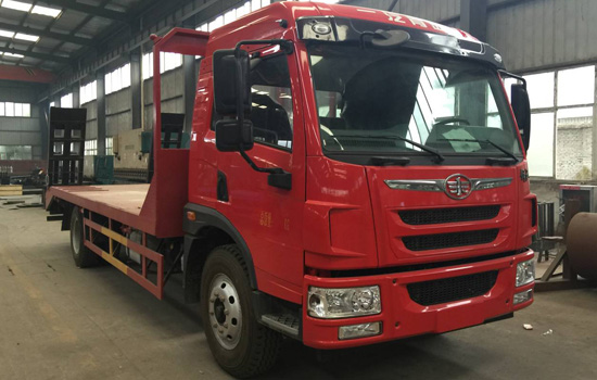 【國六】解放龍V單橋平板，150挖機平板