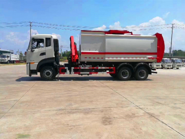 東風天龍國六12方吊裝壓縮式垃圾車