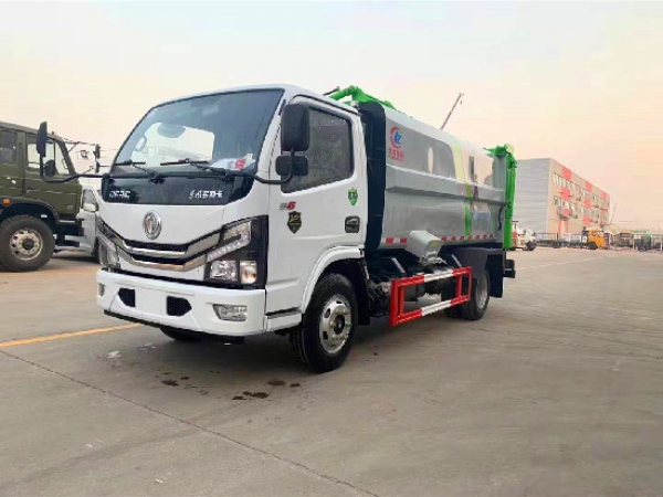 東風小多利卡國六6方藍牌側裝壓縮垃圾車