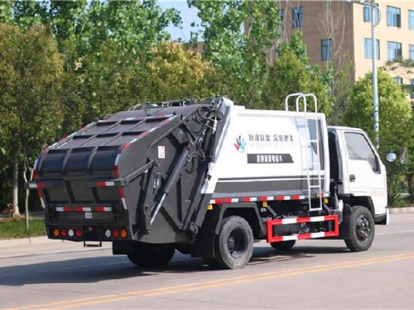 國六江鈴順達藍牌4方壓縮式垃圾車