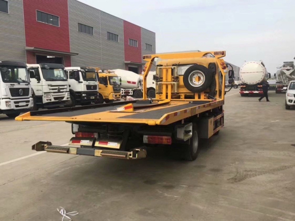 國六解放J6F藍(lán)牌清障車一拖二